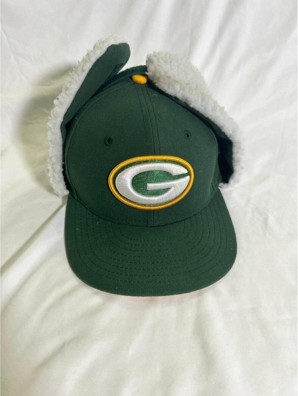 Green Bay Packers On-Field Dog Ear NE Tech Fitted Hat Kids 6 1/2 Green 59Fifty